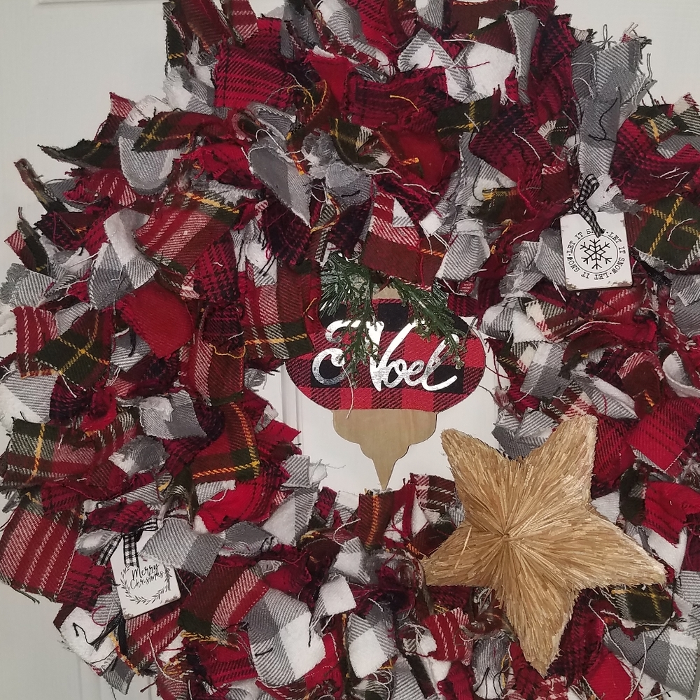 Make an offer! Buffalo plaid holiday wreath